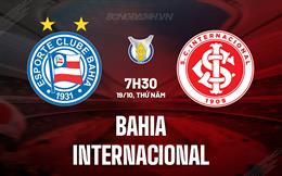 Nhận định - dự đoán Bahia vs Internacional 7h30 ngày 19/10 (VĐQG Brazil 2023)