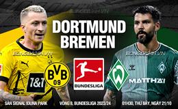 Nhận định Dortmund vs Werder Bremen (01h30 ngày 21/10): Vươn lên top 1