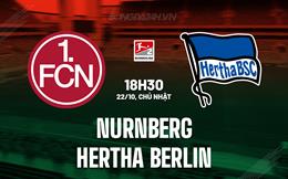 Nhận định Nurnberg vs Hertha Berlin 18h30 ngày 22/10 (Hạng 2 Đức 2023/24)