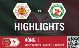 Highlights CAHN - Bình Định | Nhà ĐKVĐ bị cầm hòa | Vòng 1 V-League 2023/24