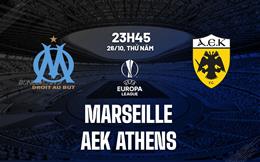 Nhận định Marseille vs AEK Athens 23h45 ngày 26/10 (Bảng B Europa League 2023/24)