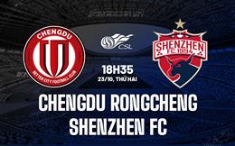 Nhận định Chengdu Rongcheng vs Shenzhen FC 18h35 ngày 23/10 (VĐQG Trung Quốc 2023)