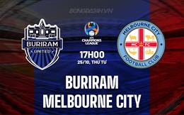 Nhận định Buriram vs Melbourne City 17h00 ngày 25/10 (AFC Champions League 2023/24)