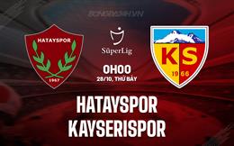 Nhận định Hatayspor vs Kayserispor 0h00 ngày 28/10 (VĐQG Thổ Nhĩ Kỳ 2023/24)