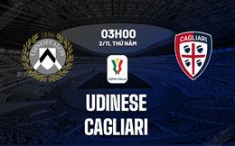 Nhận định bóng đá Udinese vs Cagliari 3h00 ngày 2/11 (Coppa Italia 2023/24)