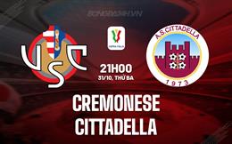 Nhận định Cremonese vs Cittadella 21h00 ngày 31/10 (Cúp QG Italia 2023/24)