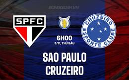 Nhận định bóng đá Sao Paulo vs Cruzeiro 6h00 ngày 3/11 (VĐQG Brazil 2023)