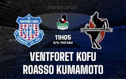 Nhận định Ventforet Kofu vs Roasso Kumamoto 11h05 ngày 3/11 (Hạng 2 Nhật 2023)