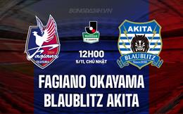 Nhận định Fagiano Okayama vs Blaublitz Akita 12h00 ngày 5/11 (Hạng 2 Nhật 2023)