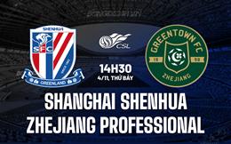 Nhận định Shanghai Shenhua vs Zhejiang Professional 14h30 ngày 4/11 (VĐQG Trung Quốc 2023)