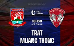 Nhận định Trat vs Muang Thong 18h30 ngày 6/11 (VĐQG Thái Lan 2023/24)