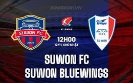 Nhận định Suwon FC vs Suwon Bluewings 12h00 ngày 12/11 (VĐQG Hàn Quốc 2023)