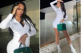 Georgina Rodriguez khoe đường cong trong bộ trang phục trắng bó sát 