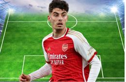 Đội hình Arsenal thay đổi thế nào nếu Kai Havertz đá hậu vệ trái?