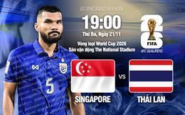 Nhận định Singapore vs Thái Lan (19h00 ngày 21/11): Khách lấn át chủ