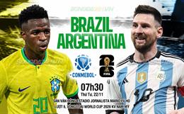 Nhận định Brazil vs Argentina (07h30 ngày 22/11): Đại chiến long trời lở đất