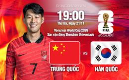 Nhận định Trung Quốc vs Hàn Quốc (19h00 ngày 21/11): Ít có bất ngờ