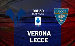 Nhận định bóng đá Verona vs Lecce 0h30 ngày 28/11 (Serie A 2023/24)