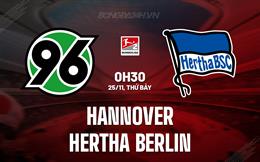 Nhận định Hannover vs Hertha Berlin 0h30 ngày 25/11 (Hạng 2 Đức 2023/24)