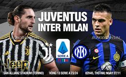 Nhận định Juventus vs Inter (02h45 ngày 27/11): Cản bước Nerazzurri