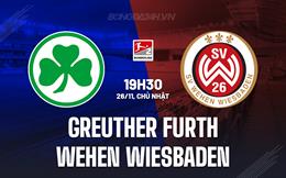 Nhận định Greuther Furth vs Wehen Wiesbaden 19h30 ngày 26/11 (Hạng 2 Đức 2023/24)