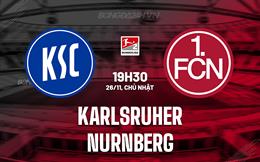 Nhận định Karlsruher vs Nurnberg 19h30 ngày 26/11 (Hạng 2 Đức 2023/24)