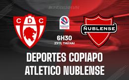 Nhận định Deportes Copiapo vs Atletico Nublense 6h30 ngày 27/11 (VĐQG Chile 2023)