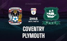 Nhận định Coventry vs Plymouth 2h45 ngày 29/11 (Hạng Nhất Anh 2023/24)