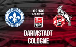 Nhận định bóng đá Darmstadt vs Cologne 2h30 ngày 2/12 (Bundesliga 2023/24)