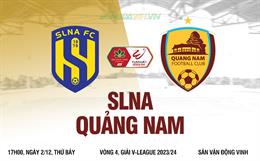 SLNA chia điểm với Quảng Nam dưới cơn mưa bàn thắng tại sân Vinh