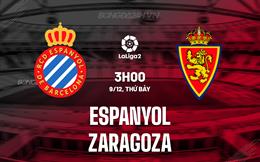 Nhận định Espanyol vs Zaragoza 3h00 ngày 9/12 (Hạng 2 Tây Ban Nha 2023/24)