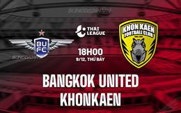 Nhận định Bangkok United vs Khonkaen 18h00 ngày 9/12 (VĐQG Thái Lan 2023/24)