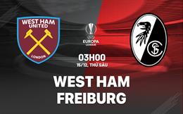 Nhận định West Ham vs Freiburg (03h00 ngày 15/12): Bảo vệ ngôi đầu