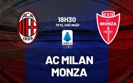 Nhận định bóng đá AC Milan vs Monza 18h30 ngày 17/12 (Serie A 2023/24)