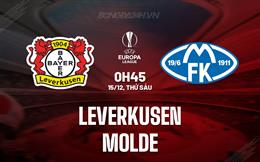 Nhận định bóng đá Leverkusen vs Molde 0h45 ngày 15/12 (Europa League 2023/24)