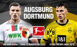 Nhận định Augsburg vs Dortmund (21h30 ngày 16/12): Chuyến làm khách gian khó