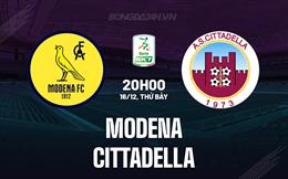 Nhận định Modena vs Cittadella 20h00 ngày 16/12 (Hạng 2 Italia 2023/24)