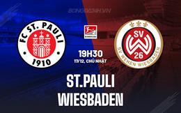 Nhận định St.Pauli vs Wiesbaden 19h30 ngày 17/12 (Hạng 2 Đức 2023/24)