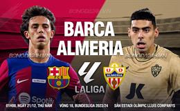 Nhận định Barcelona vs Almeria (01h00 ngày 21/12): Bắn hạ đội bét bảng