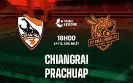 Nhận định bóng đá Chiangrai vs Prachuap 18h00 ngày 24/12 (VĐQG Thái Lan 2023/24)