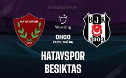 Nhận định Hatayspor vs Besiktas 0h00 ngày 26/12 (VĐQG Thổ Nhĩ Kỳ 2023/24)