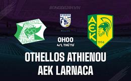 Nhận định Othellos Athienou vs AEK Larnaca 0h00 ngày 4/1 (VĐQG Síp 2023/24)