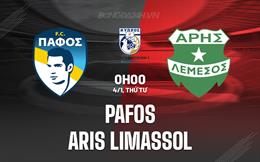 Nhận định Pafos vs Aris Limassol 0h00 ngày 4/1 (VĐQG Síp 2023/24)