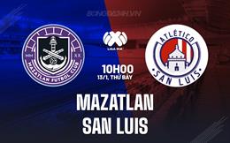 Nhận định Mazatlan vs San Luis 10h00 ngày 13/1 (VĐQG Mexico 2024)