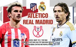 Nhận định Atletico vs Real Madrid (03h30 ngày 19/1): Trả món nợ ở La Liga