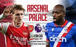 Nhận định Arsenal vs Crystal Palace (19h30 ngày 20/1): Chặn chuỗi thất bại