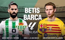 Nhận định Betis vs Barca (00h30 ngày 22/1): Vượt khó được không?