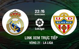 Link xem trực tiếp Real Madrid vs Almeria 22h15 ngày 21/1/2024