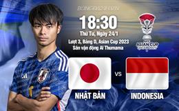 Nhận định Nhật Bản vs Indonesia (18h30 ngày 24/01): Khó có bất ngờ?