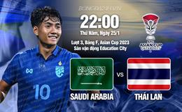 Nhận định Saudi Arabia vs Thái Lan (22h00 ngày 25/1): Khi người Thái không chịu áp lực 